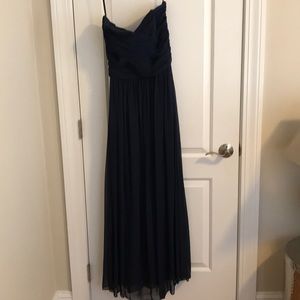 Dessy Long Midnight/Navy Maxi formal dress sz 12
